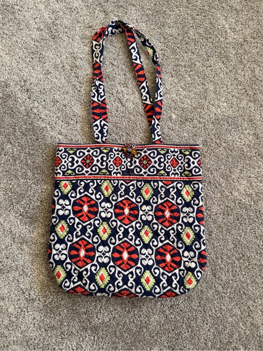 Vera Bradley Tote Bag in Navy, Red & White